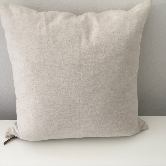 High Quality Designer Linen Pillow Cover Neutral Stripe with Gold Zip Closure - Picture 2 of 5